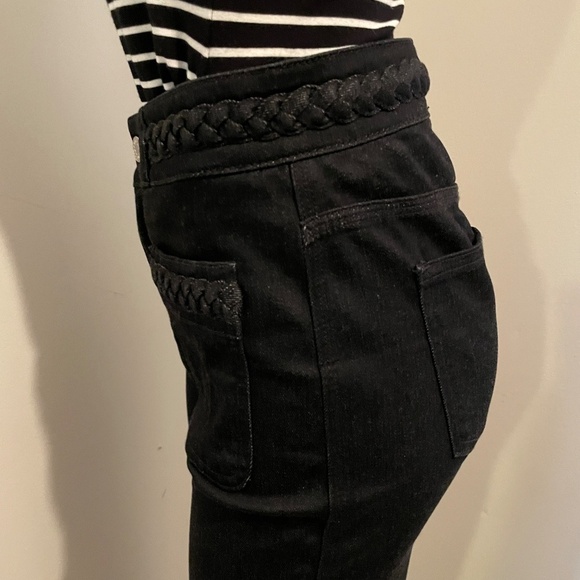 Seven for all mankind jeans flare braided detail black size 26 - Picture 3 of 7